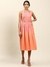 Peach Ombre Solid Long Dress