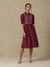 Wine Araj Solid Long Dress