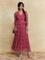 Wine Pihu Long Dress