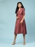 Lavender Tamasvani Solid Long Dress