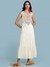 Off White Amoli Solid Long Dress