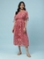 Pink Boho Ikat Long Dress