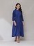 Blue Mogra Solid Long Dress