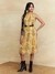 Ecru Paan Patta Midi Dress