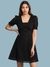 Black Schiffli Skater Dress