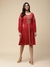 Red Viti Solid Short Dress