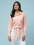 Peach Prarambh Tie-Up Shirt