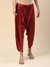 Wine Tapered Dhoti Pants