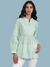 Green Schiffli Solid Kurti