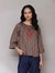 Light Brown Zuni Peasant Top