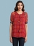 Red Bahulika Top