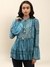 Blue Alena Tiered Top