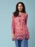 Pink Boho Ikat Top