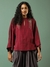 Red Ludo Silk Boxy Top