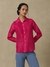 Magenta Bandhej Solid Shirt