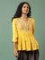 Mustard Solid Tiered Top