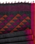 Woven Linen Saree, Black