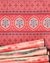 Ajrakh Printed Tussar Look Sare, Red