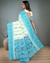 Banarasi Ikat Linen Saree, Lt. Blue