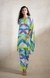 Green & Grey Abstract Poncho Kurta