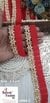 Designer Red Flowers Embellished Trim