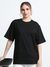 Women Black Cotton Oversized T-shirt