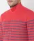 Cotton Terry Striped Regular Fit Half-Zip