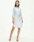 Oxford Striped Button-Down Straight Fit Cotton Midi Shirt Dress