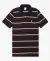 Cotton Pique Striped Slim Fit Polo T-Shirt