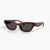 Quilted Narrow Cat Eye Sunglasses