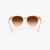 Quilted Round Cat Eye Sunglasses