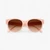 Quilted Round Cat Eye Sunglasses