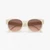 Quilted Round Cat Eye Sunglasses