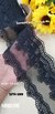 Onyx Dual Scallop Bloom Lace – Black - SFH-299