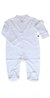 White Full Sleeper/Romper with Feet (100% Cotton)