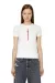White and Red T-shirt with zip
