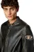 Brown Biker jacket in wrinkled leather