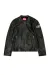 Brown Biker jacket in wrinkled leather