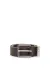 Brown Leather belt with burnished hardware