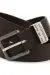 Brown Leather belt with burnished hardware
