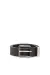 Black Leather belt with burnished hardware