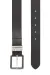 Black Leather belt with burnished hardware