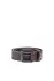 Brown Shiny leather belt with logo loop