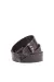 Brown Shiny leather belt with logo loop