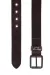 Brown Shiny leather belt with logo loop