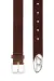 Brown Leather belt with oval D logo