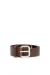 Brown Leather belt with oval D logo
