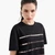 Regular Fit Crewneck T-Shirt With Sequence Stripes And Gold Logo Plaque
