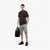 Regular Fit Cotton Crewneck T-Shirt With All-Over Jacquard Branding