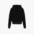 All Over Logo Cropped Cotton Zip Up Hooded Sweatshirt